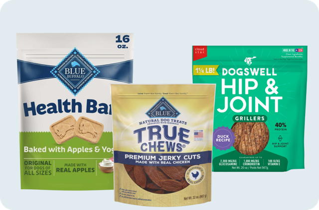 Buy 1, Get 1 50% Off True Chews, Dogswell, and Blue Buffalo Dog Treats