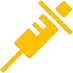 An icon of a syringe representing vaccinations.