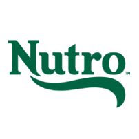 Nutro logo in green with a stylized wave underneath.
