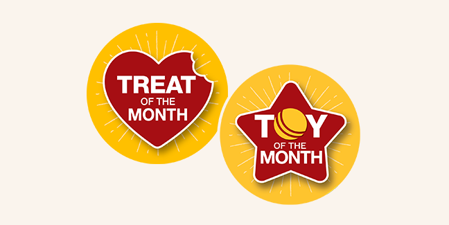 Shop this month’s Treats and Toys of the Month!