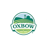Oxbow Animal Health logo featuring a green landscape with the text "Oxbow Animal Health, Est. 1980."