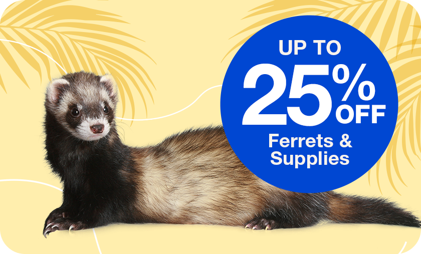 Up to 25% Off Ferrets & Supplies