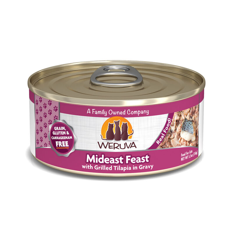 Weruva Classic Wet Cat Food, Mideast Feast With Grilled Tilapia In Gravy