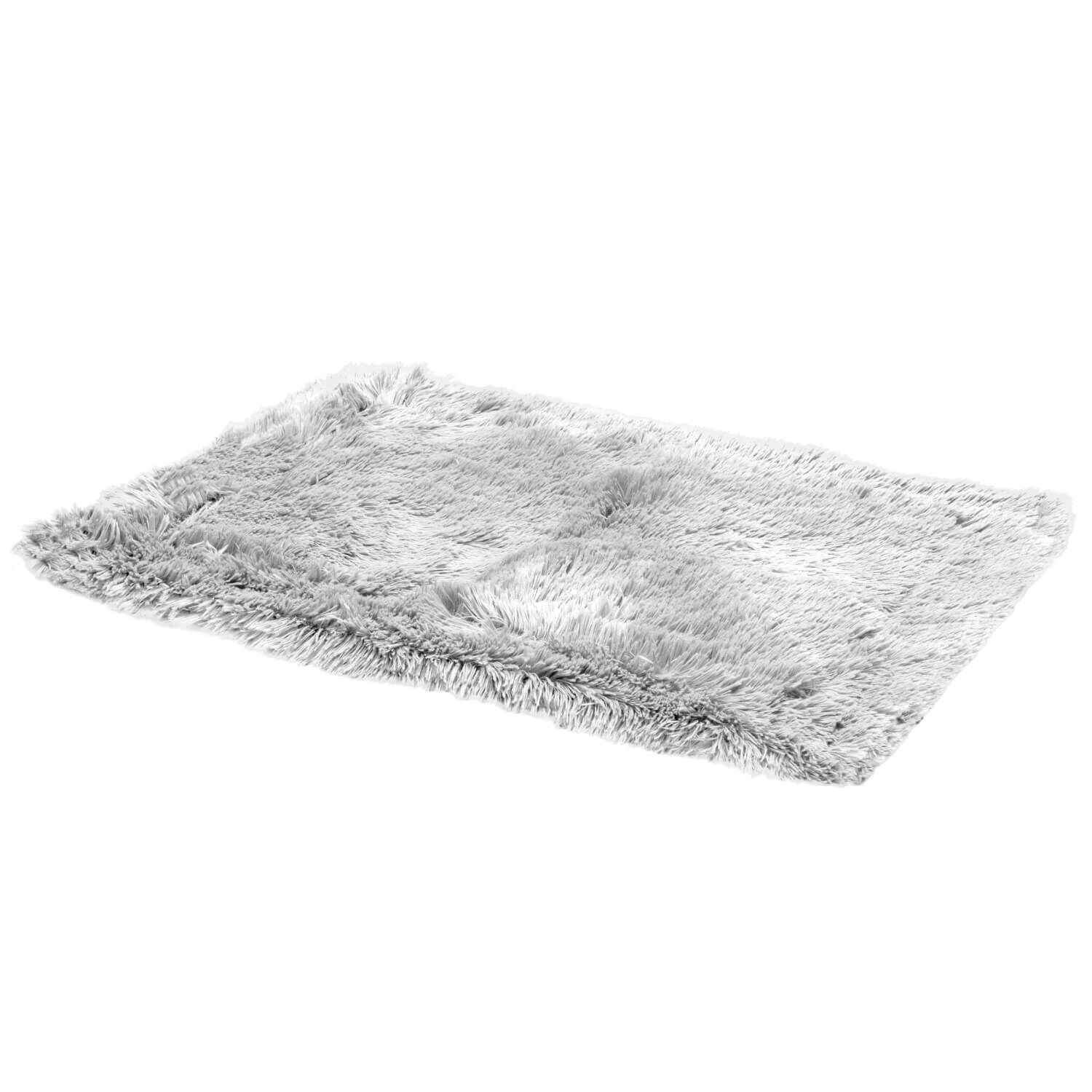 Furhaven Luxury Calming Plush Long Fur & Velvet Waterproof Dog Throw Blanket - Mist Gray, 50"X35"