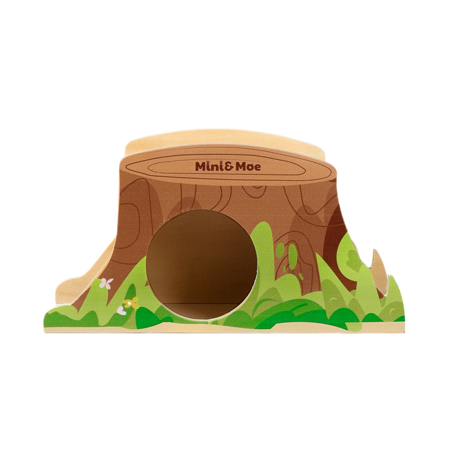 Mini & Moe Tree Stump Natural Wood Small Animal Hideout, 1 Each