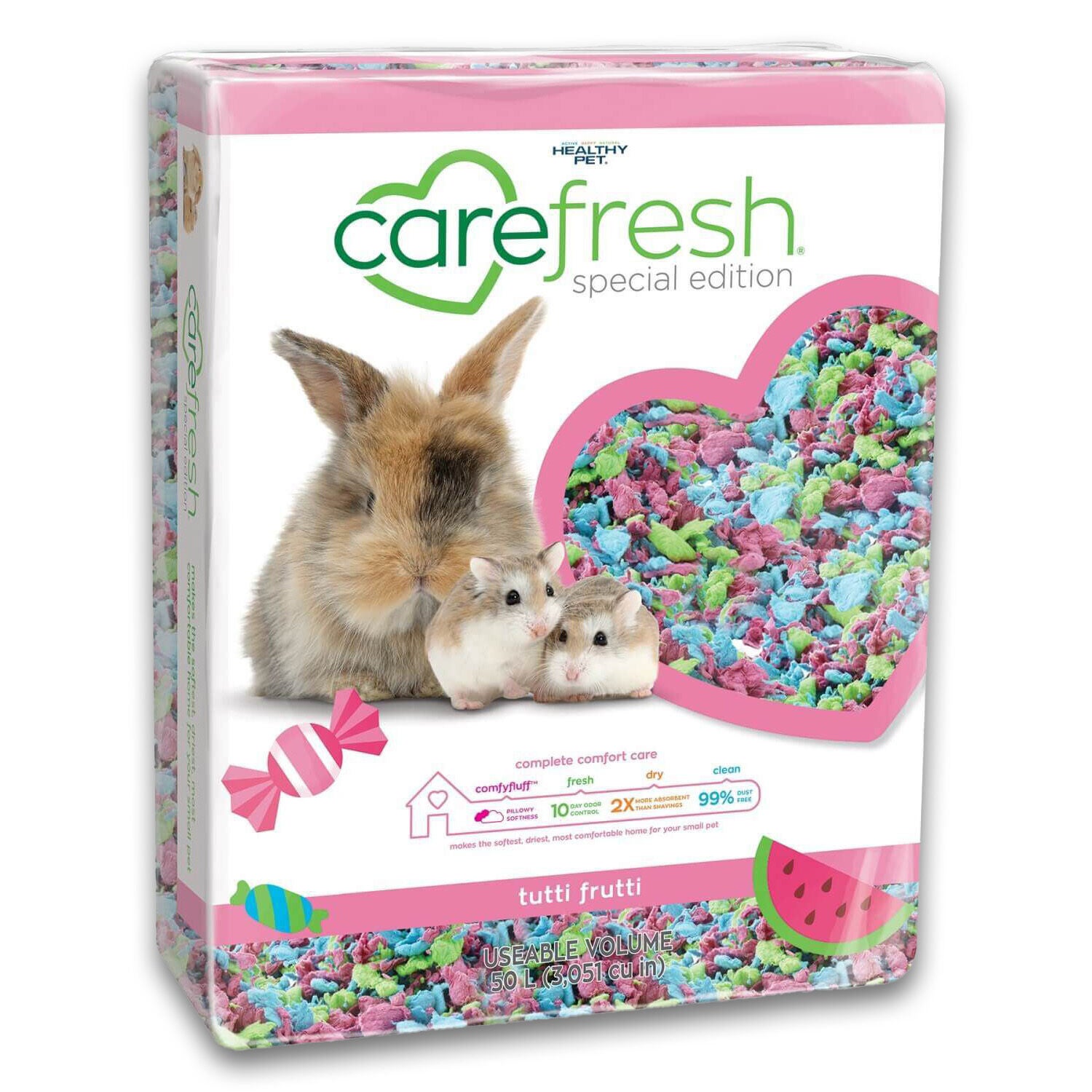 Carefresh Tutti Frutti Small Animal Bedding, 50-L