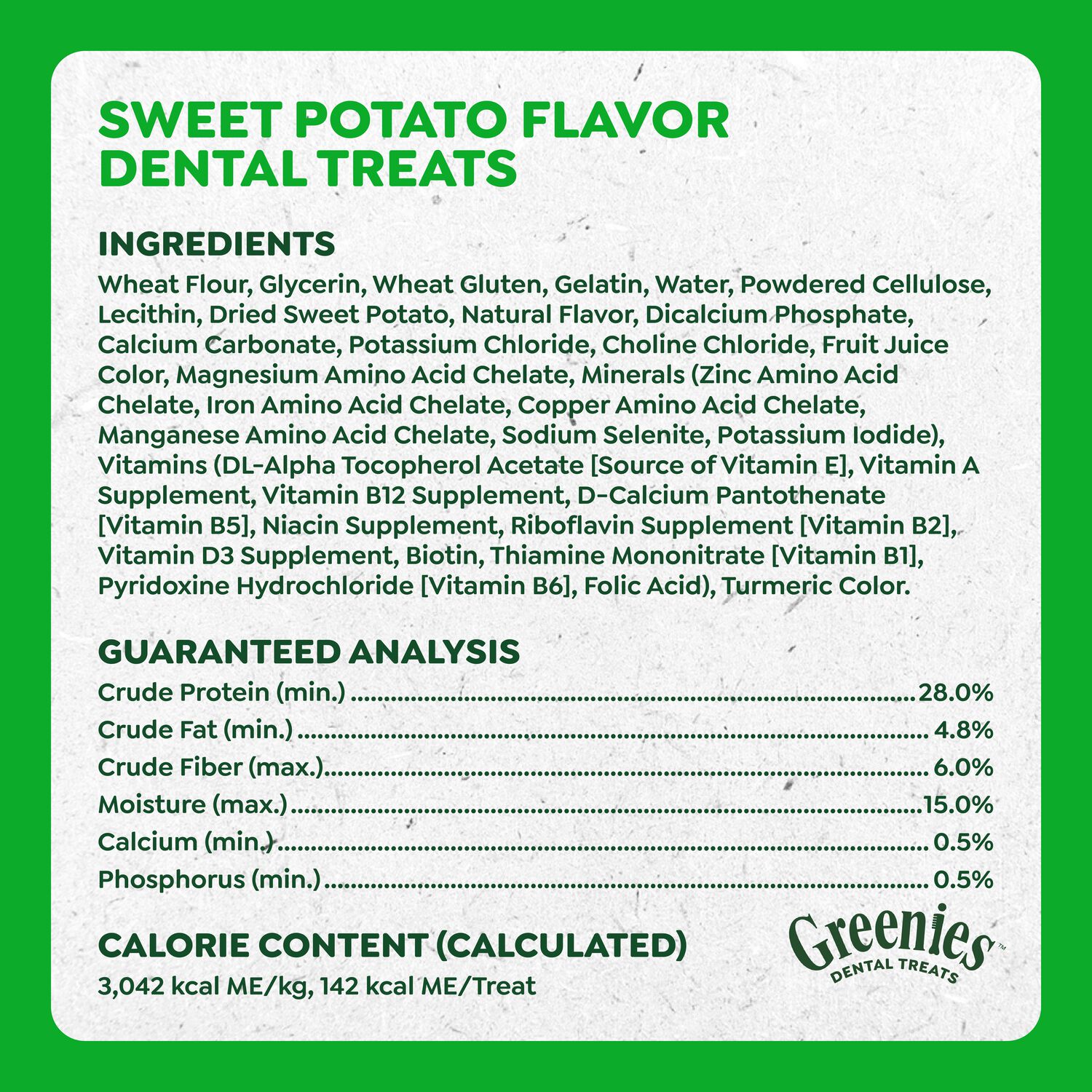 Greenies Natural Sweet Potato Flavor Dental Dog Treats, Large Sized, 12-Oz, 8-Count