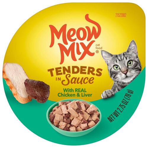 Meow Mix Tenders In Sauce Chicken And Liver Recipe Wet Cat Food