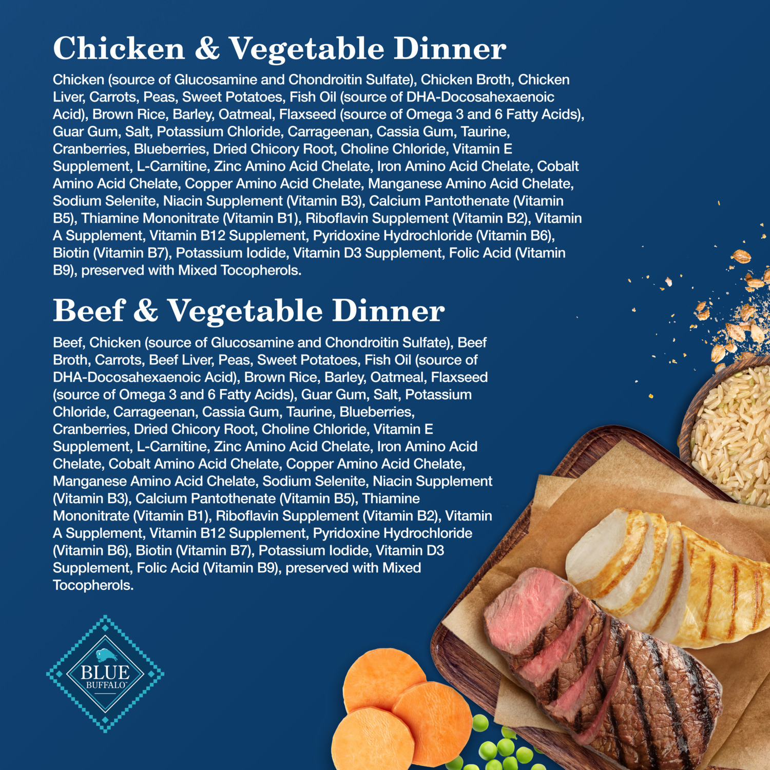 Blue Buffalo Homestyle Recipe Natural Senior Wet Dog Food, Beef & Chicken Dinner Variety Pack