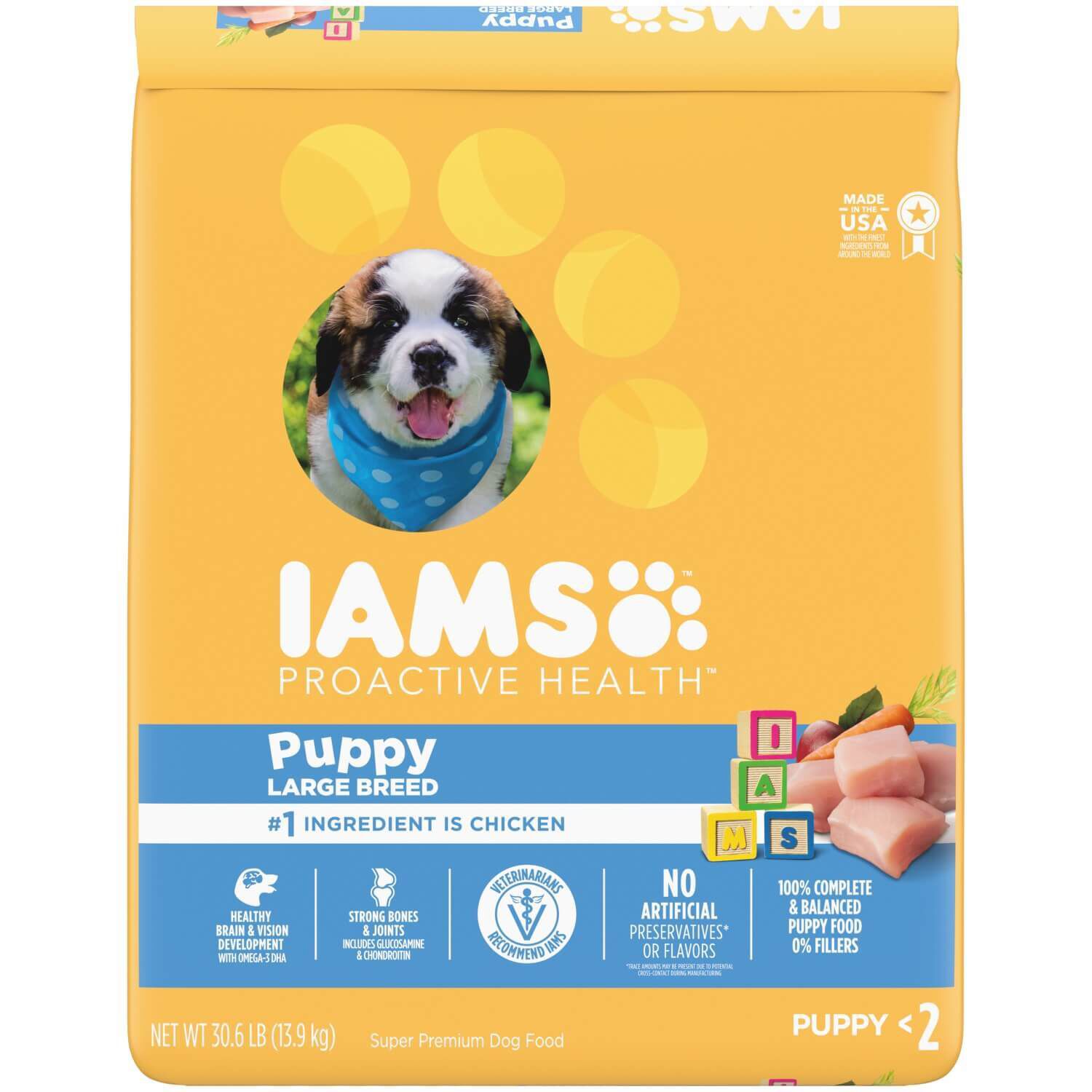 Iams dog biscuits top