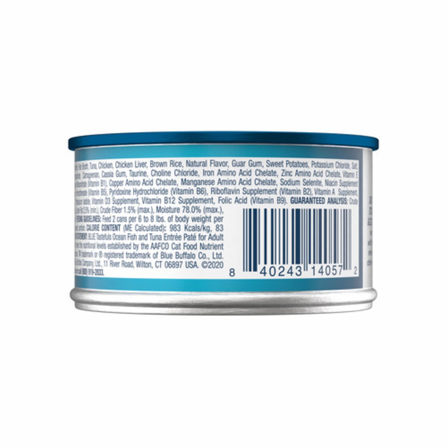 Blue Buffalo Tastefuls Ocean Fish & Tuna Entr&eacute;e Pate Wet Cat Food, 3-Oz.