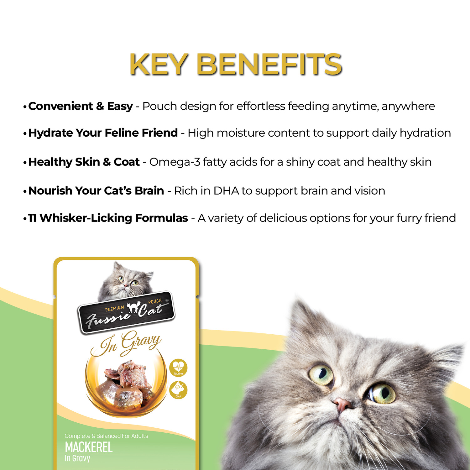 Fussie Cat Premium Mackerel In Gravy Wet Cat Food, 2.47Oz