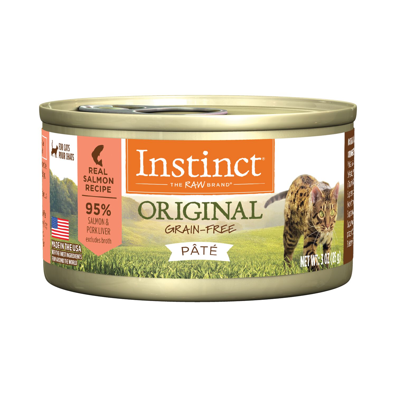 Instinct Original Grain-Free Pate Wet Cat Food, Real Salmon Recipe, 3-Oz Can