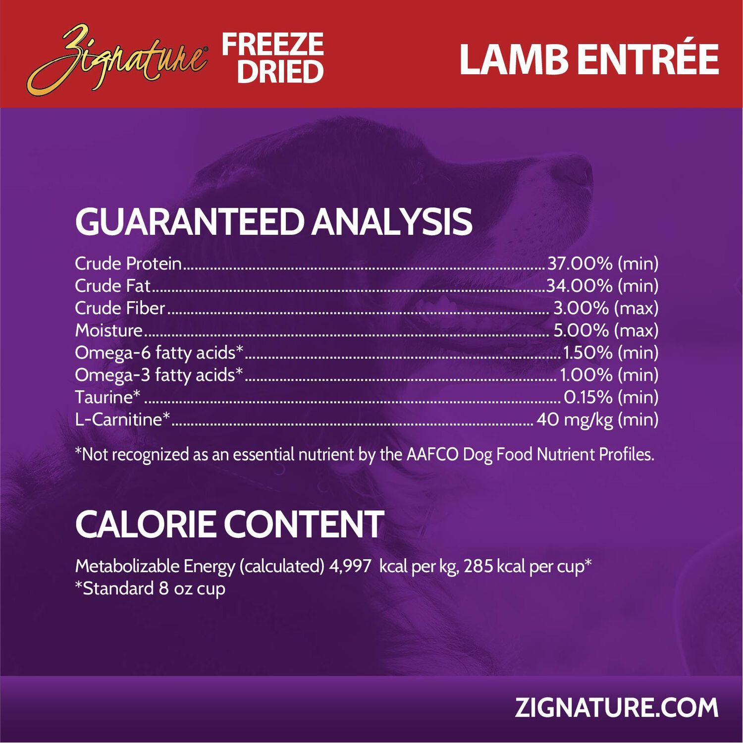 Zignature Grain-Free Lamb Entr&eacute;e Freeze-Dried Dog Food, 12.5-Oz Bag