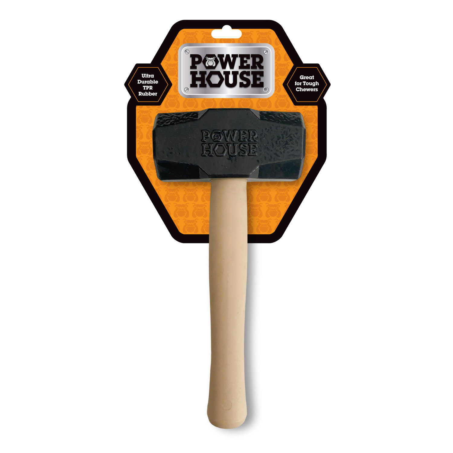 Power House Hammer Trp Rubber Durable Dog Toy