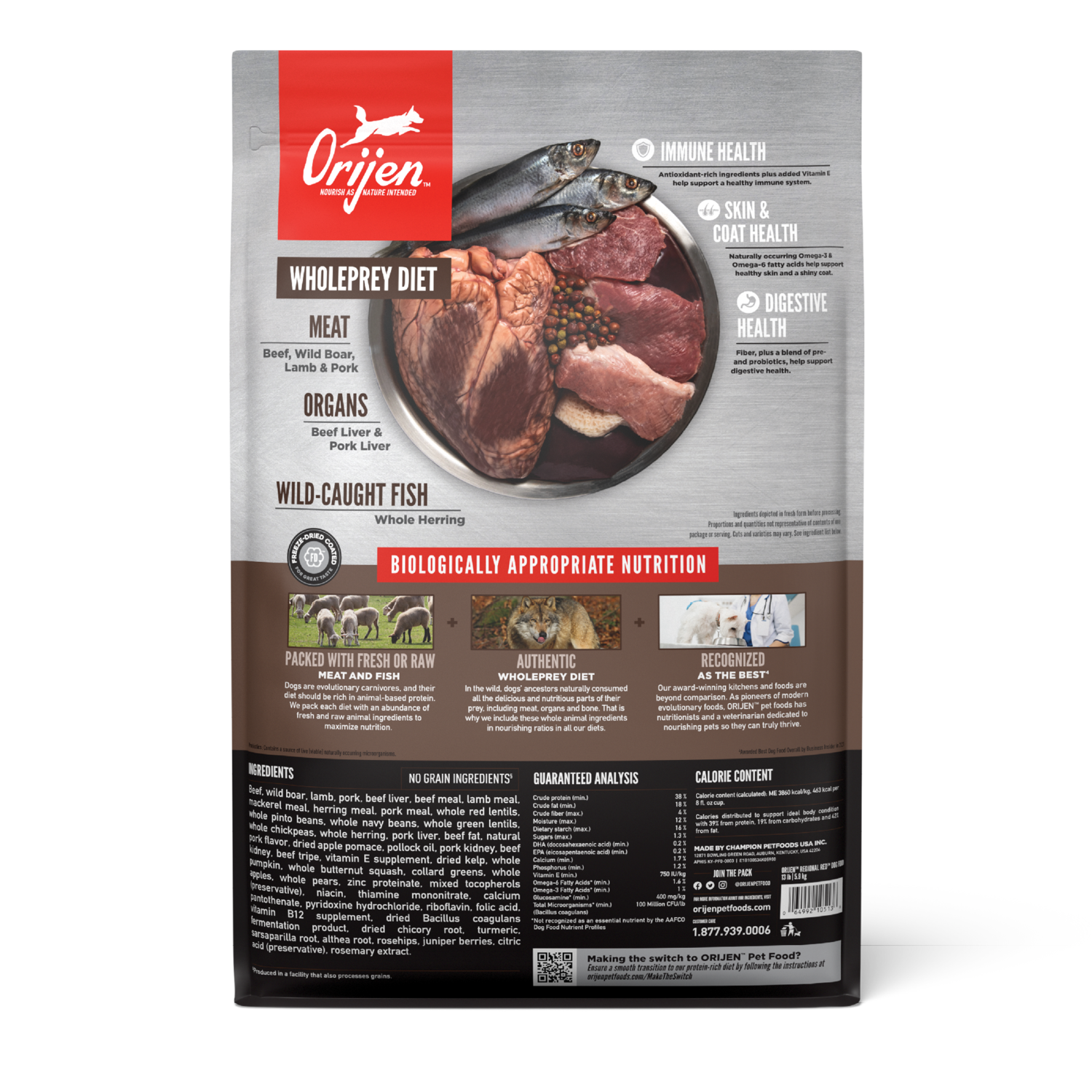 Orijen Regional Red Grain-Free & Poultry-Free Dry Dog Food, 4.5-Lb Bag