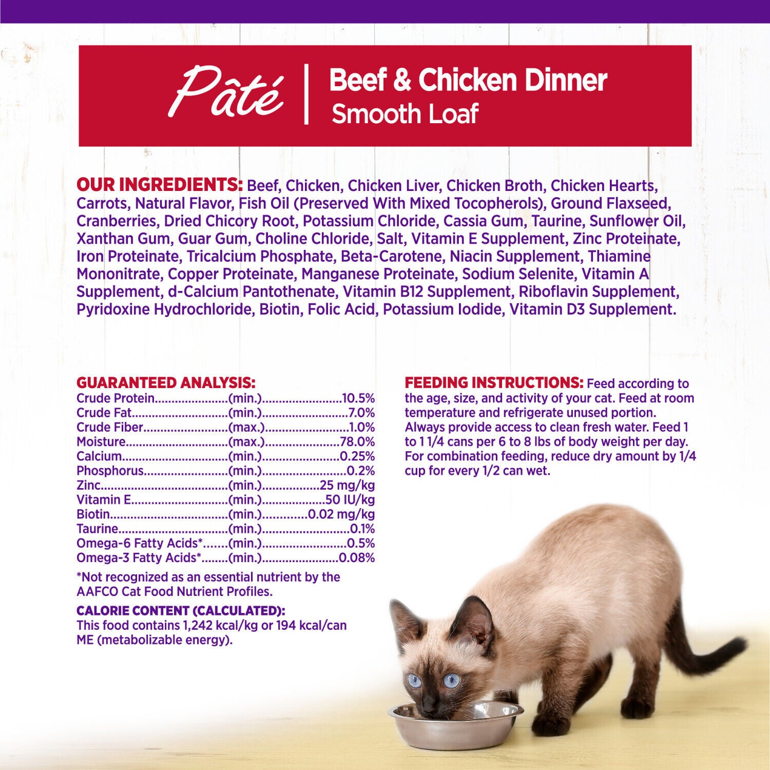 Wellness Complete Health Pate Adult Wet Cat Food, Natural, Protein-Rich, Grain Free, 5.5 Ounce, Beef & Chicken