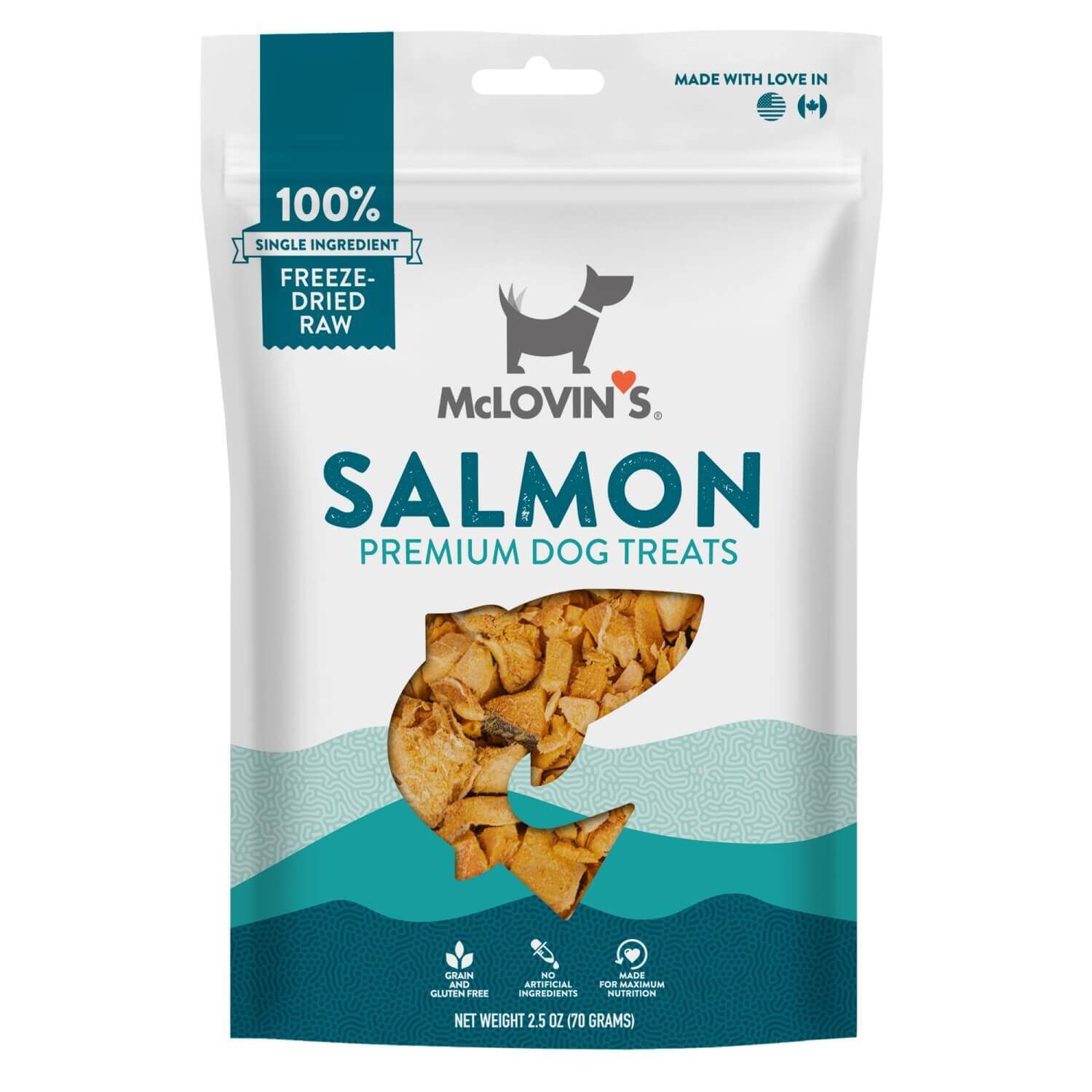 Mclovin's Single Ingredient Freeze-Dried Salmon Dog Treats, 2.5-Oz