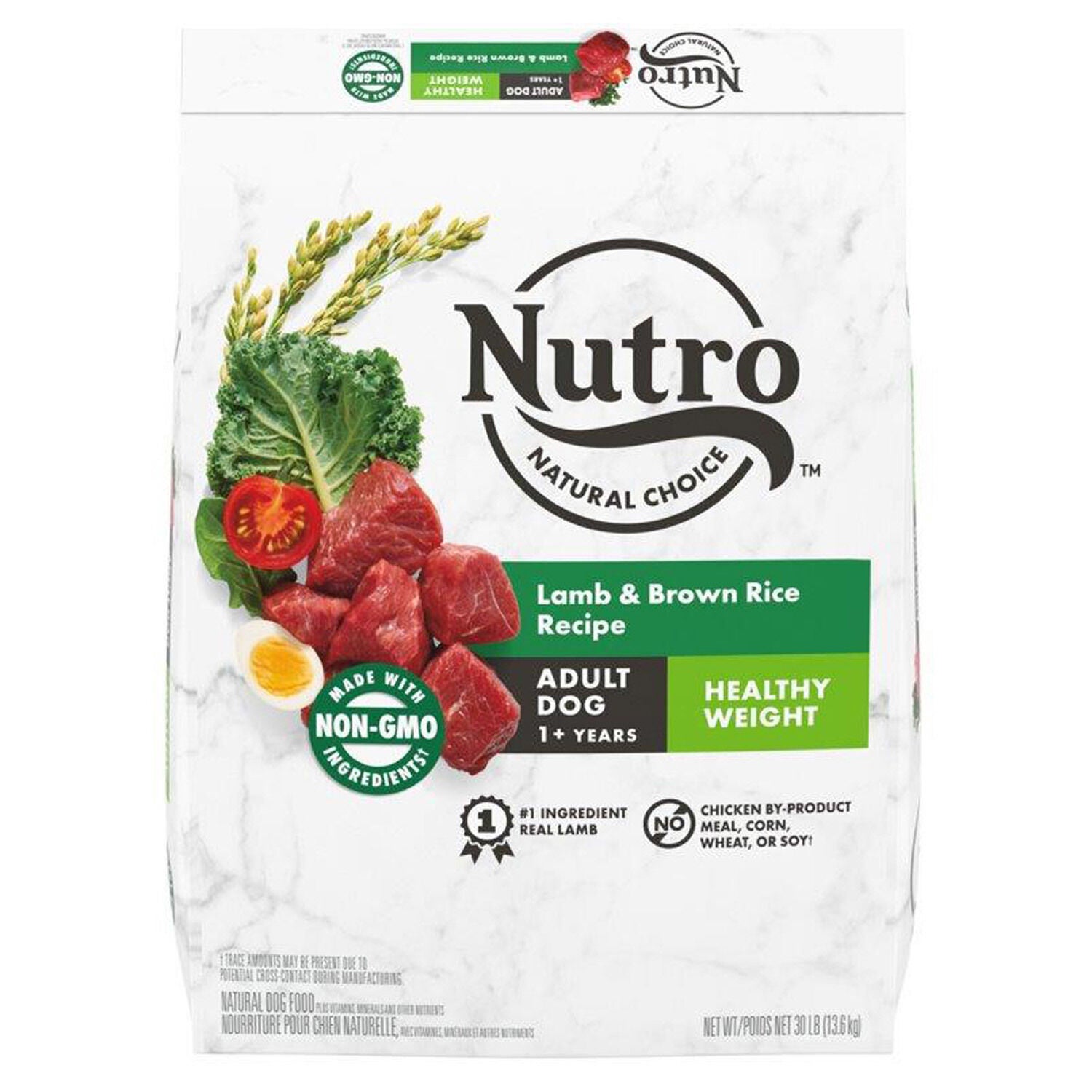 Nutro Wholesome Essentials Healthy Weight Adult Pasture Fed Dry Dog Food Lamb Rice Recipe 30 lb bag