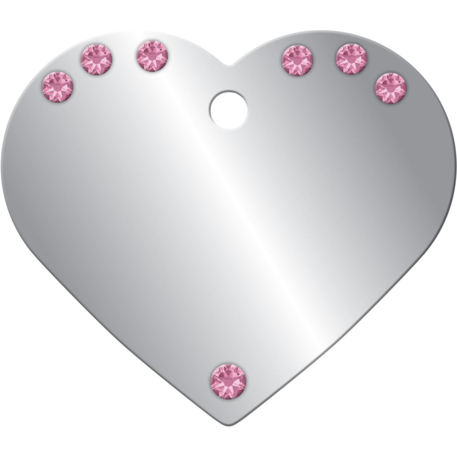 Id-Spot Quick Tag Engravable  Dog Tag, Chrome Heart Large