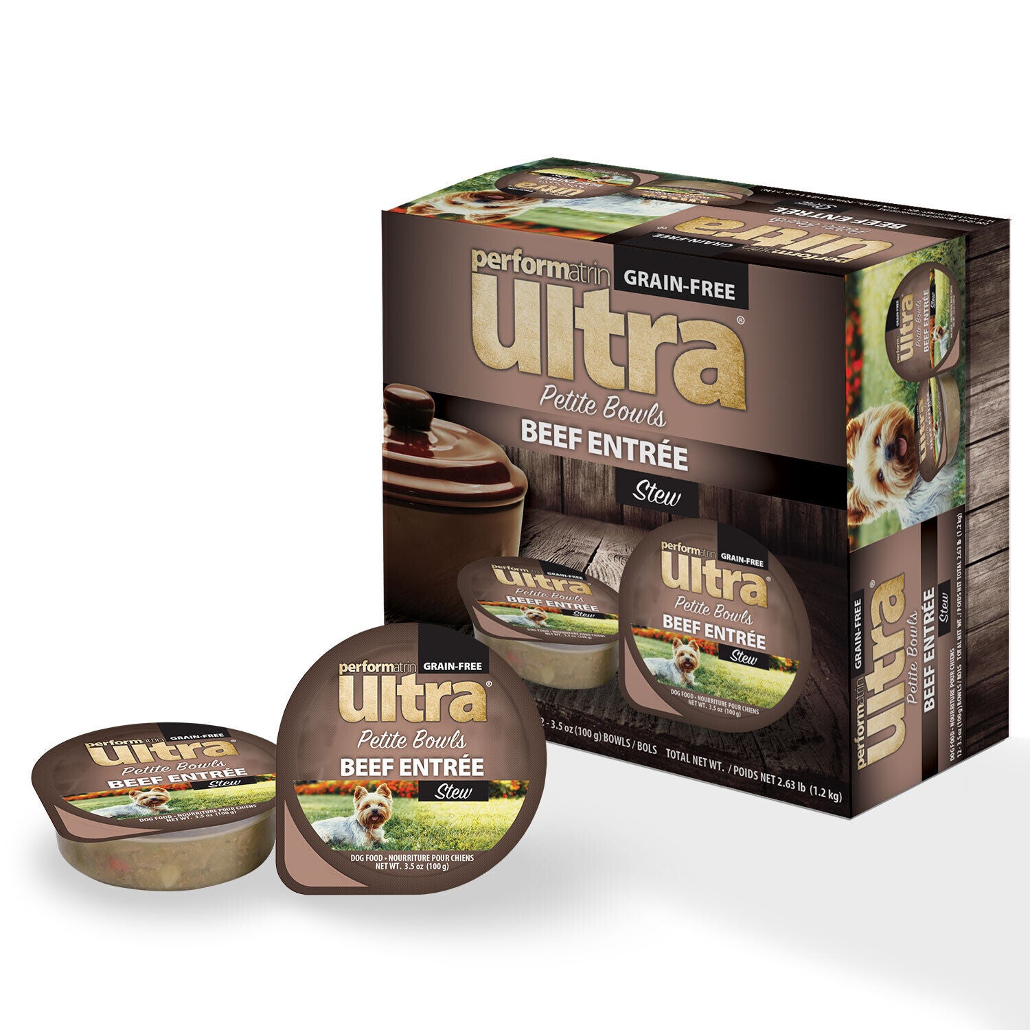 Performatrin Ultra Petite Bowls Beef Stew Entree Wet Dog Food