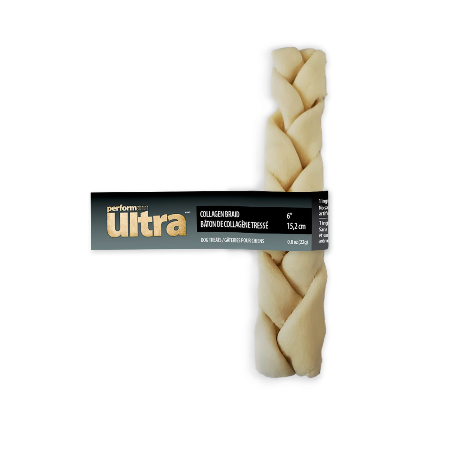Performatrin Ultra&nbsp;Collagen Braid Rawhide Alternative Dog Treat, 6-Inch