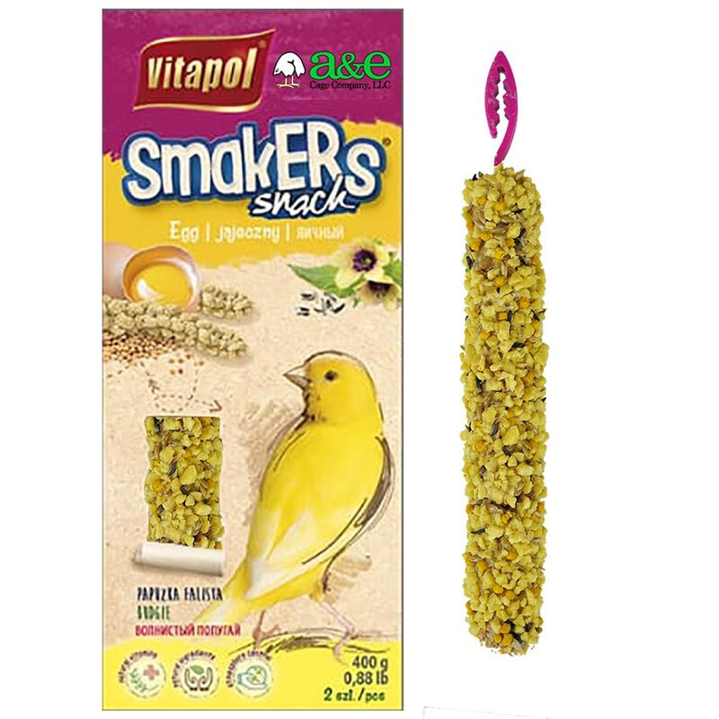 Vitapol Smakers Canary Treat Sticks (Twin Pack) Egg Bird Treat image number 1