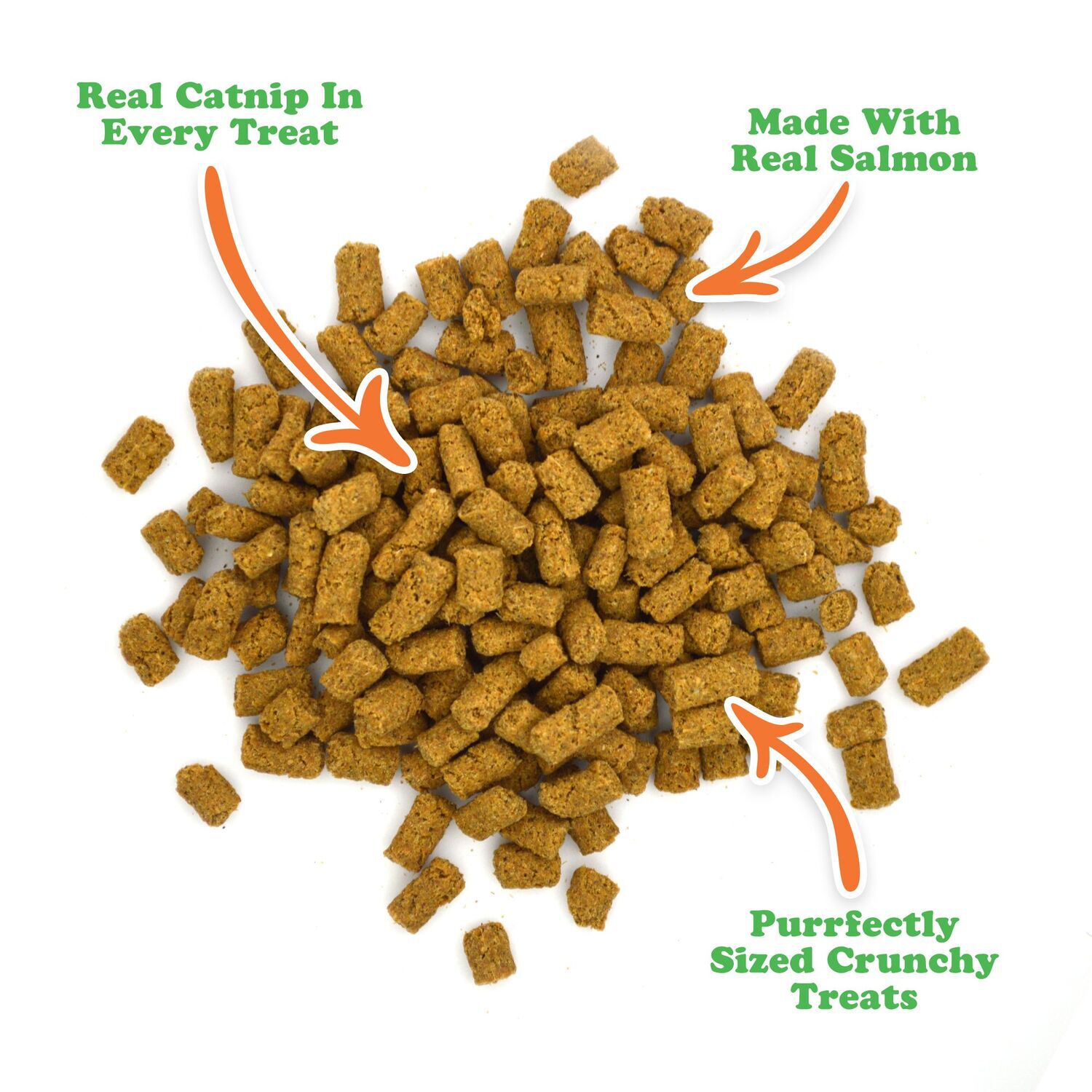 Meowijuana Crunchie Munchies Salmon Cat Treats, 3-Oz