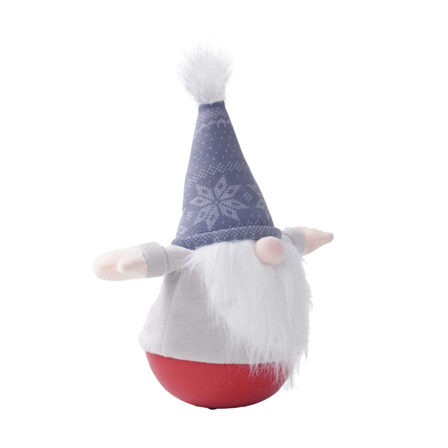 Tall Tails Plush Roly-Poly Gnome Interactive Holiday Dog Toy, 8"