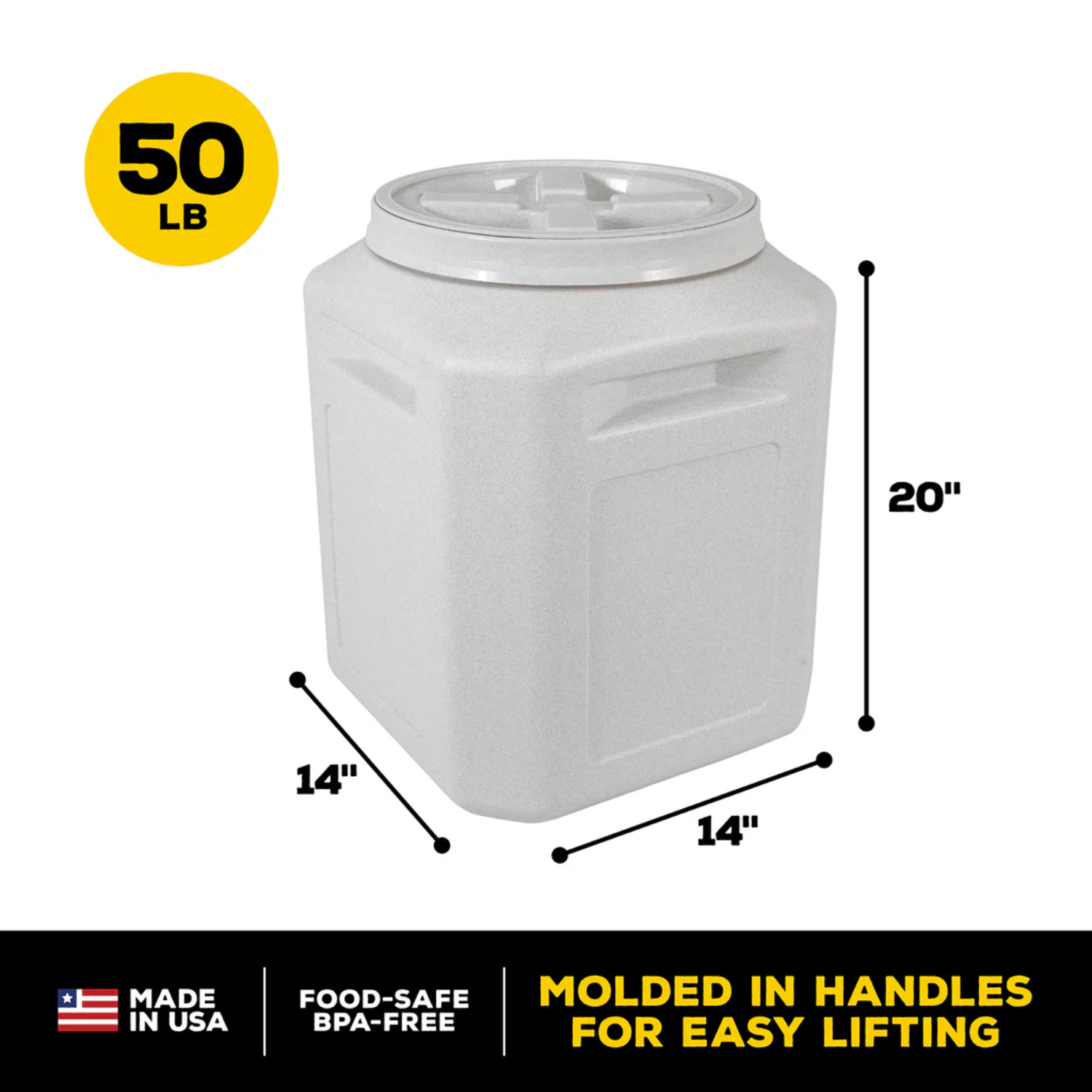 Vittles Vault Outback Waterproof, Insect & Pest-Proof Pet Food Storage Container, 50-Lb Capacity