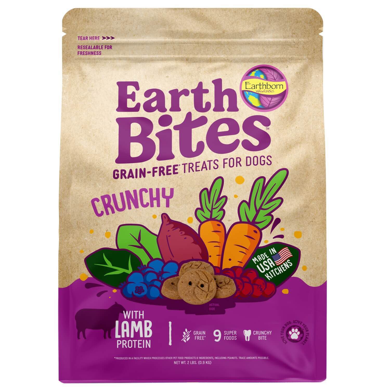 Earthborn Holistic Earthbites Lamb Grain-Free Crunchy Dog Treats