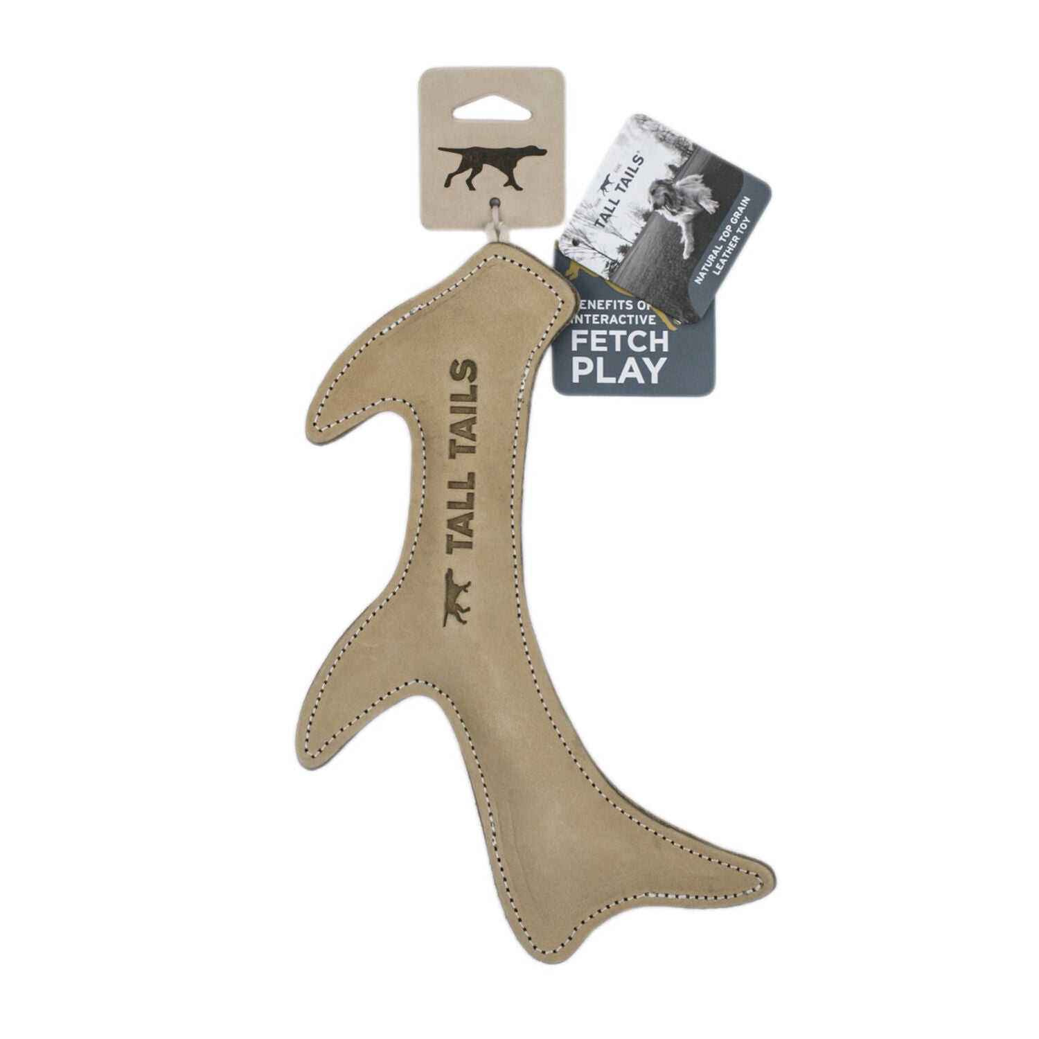 Tall Tails Natural Durable Leather Antler Dog Toy, 11"