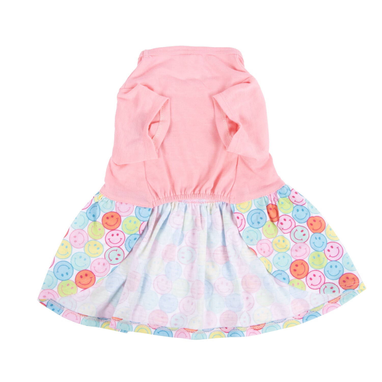 Bailey & Bella Pink Smiley Face T-Shirt Dog Dress, Extra Small