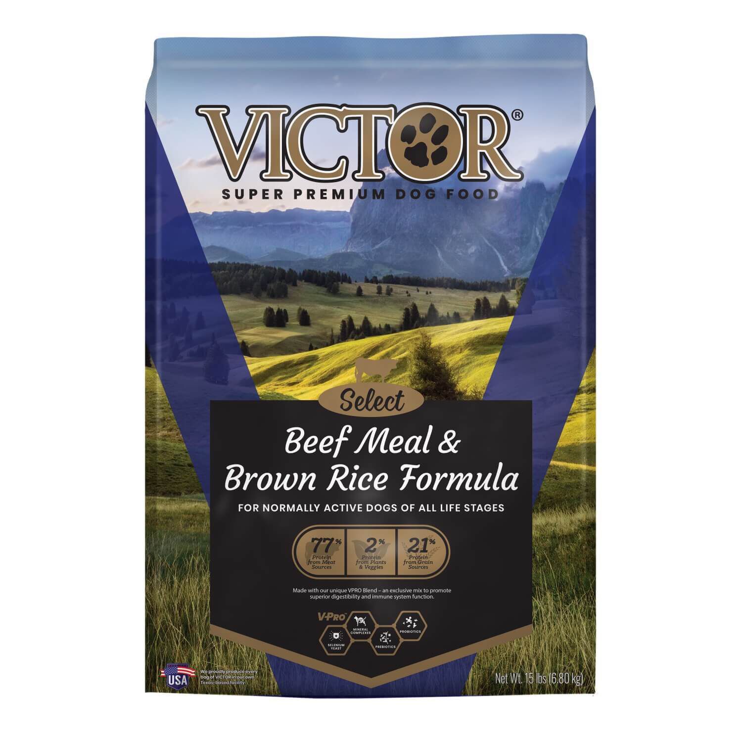 Victor 5 lb Select Beef Meal Brown Rice Dog Food