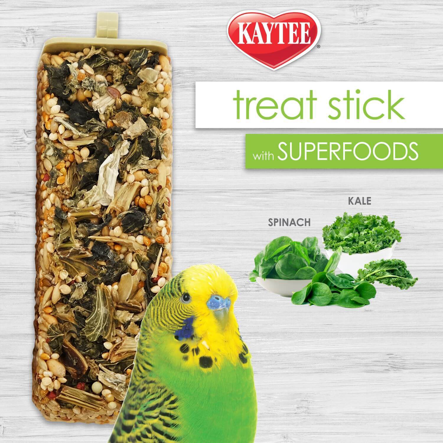 Kaytee Avian Superfood Treat Sticks, Spinach & Kale