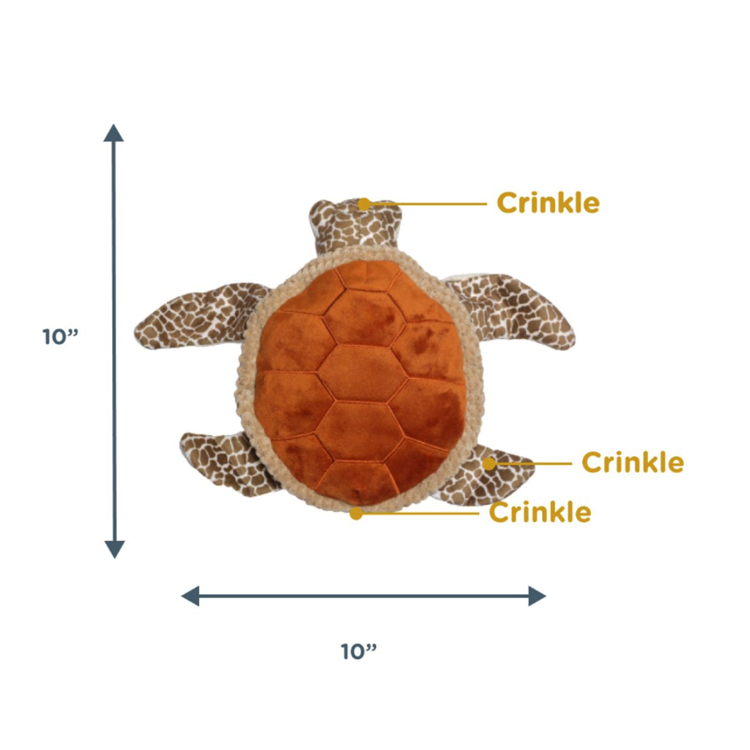 Tall Tails Animated Sea Turtle Dog Toy