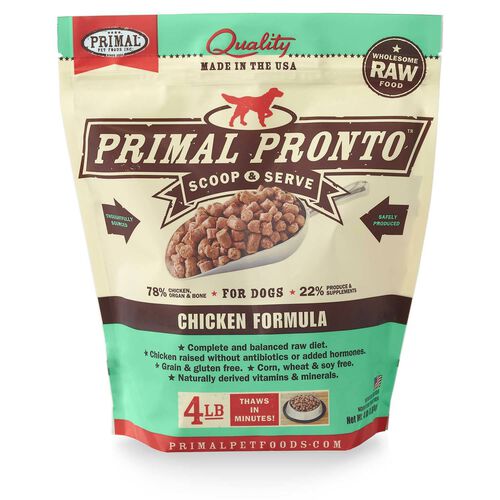Primal Pronta Raw Frozen Chicken Formula Dog Food