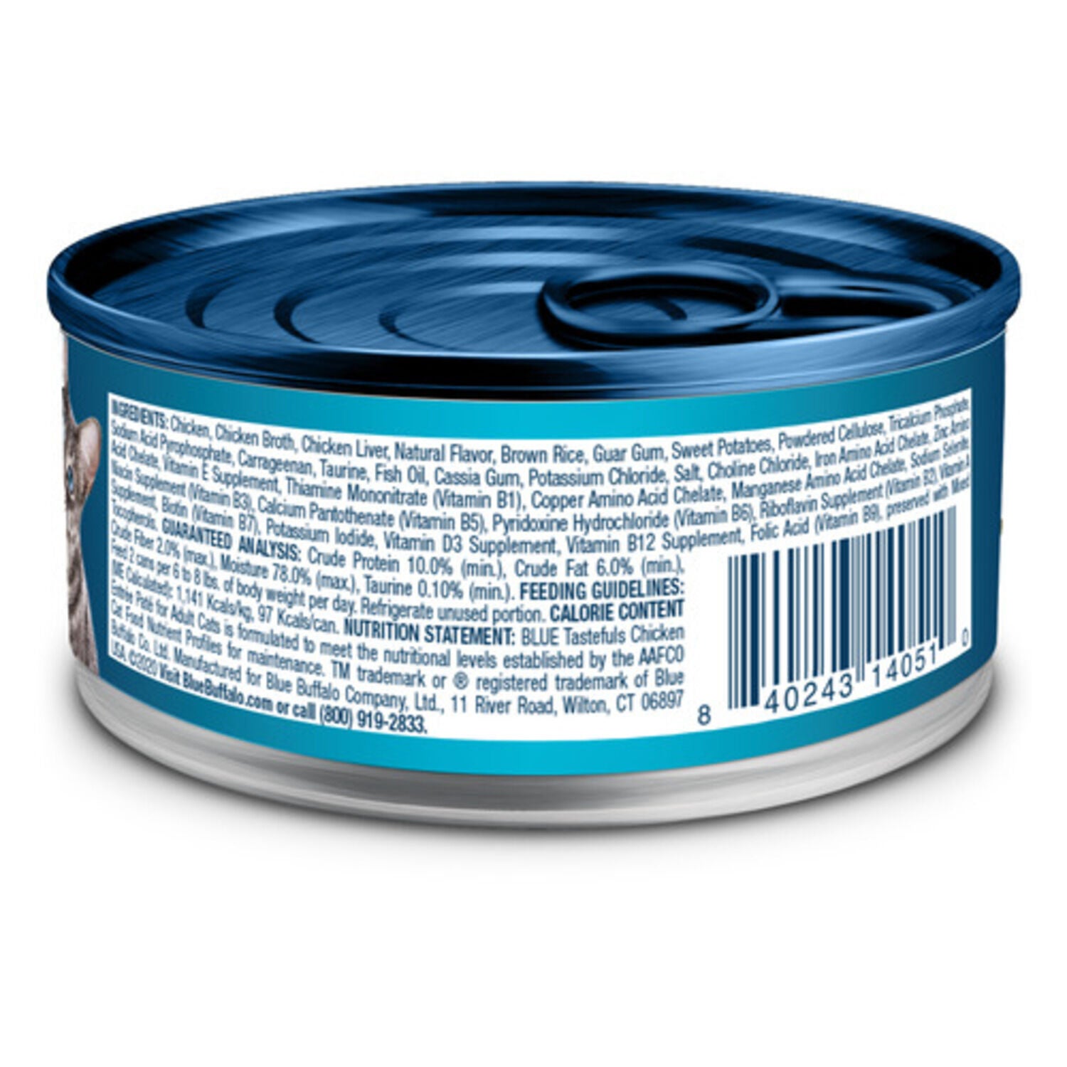 Blue Buffalo Tastefuls Adult Cat Chicken Entree Pate Wet Cat Food, 3-Oz Can