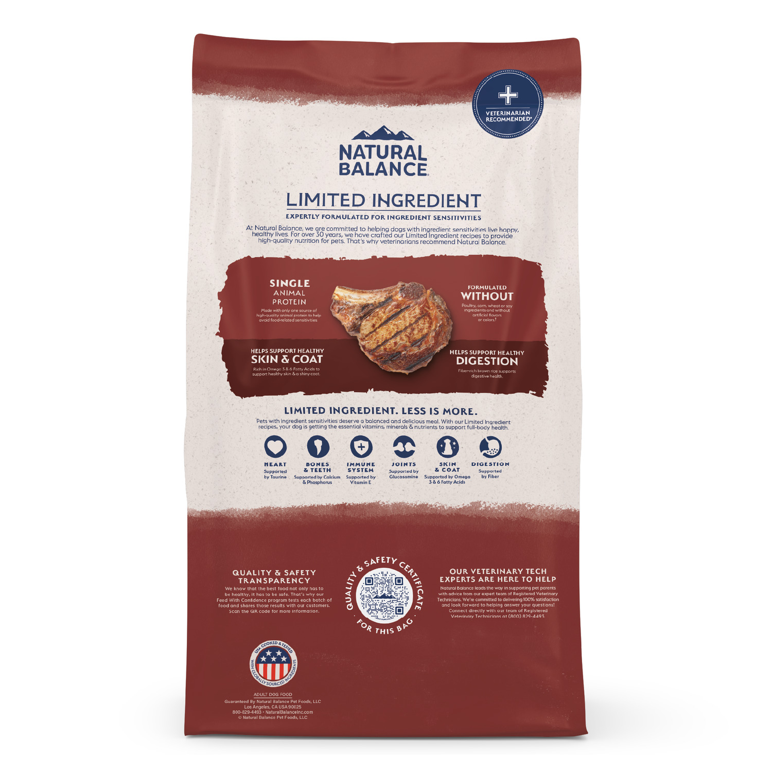 Natural Balance Limited Ingredient Dry Dog Food, Beef & Brown Rice Recipe, 4-Lbs
