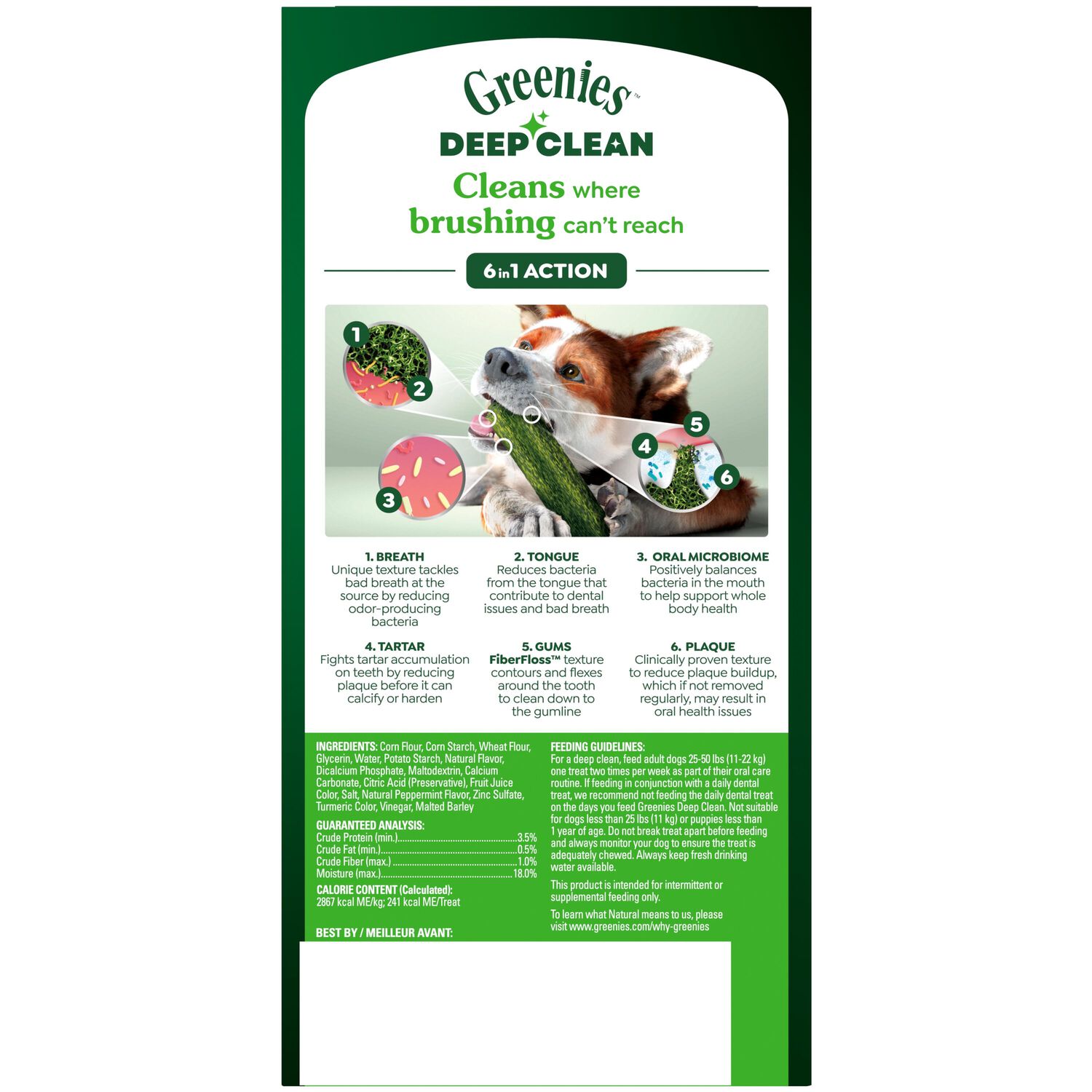 Greenies Deep Clean Original Flavor Regular Size Dental Dog Treats, 5.64 Oz, 2 Count
