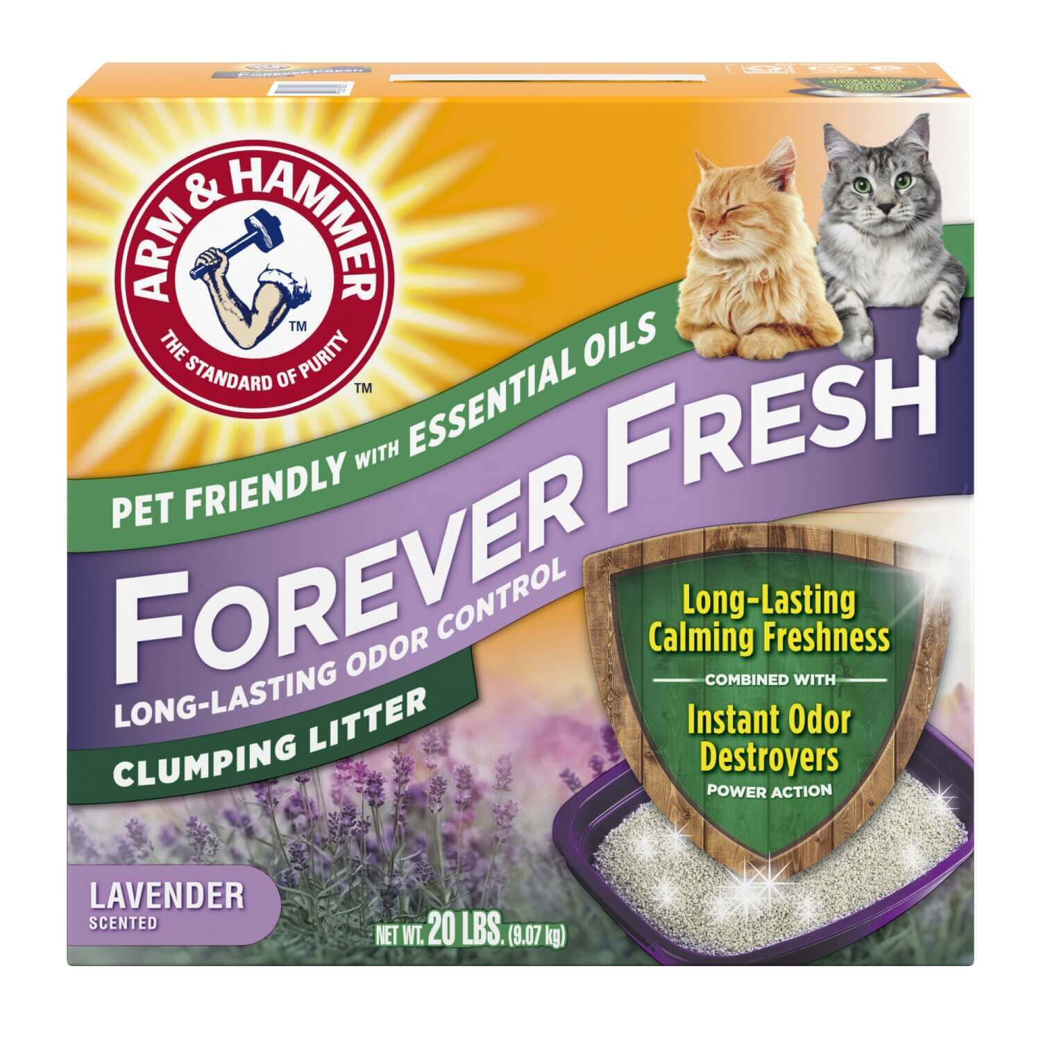 Forever Fresh Clumping Cat Litter Lavender With Essential Oils 20lb