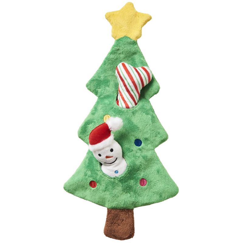 Spot Holiday Plush Squeaky Crinkle Puzzle Dog Toy - Assorted