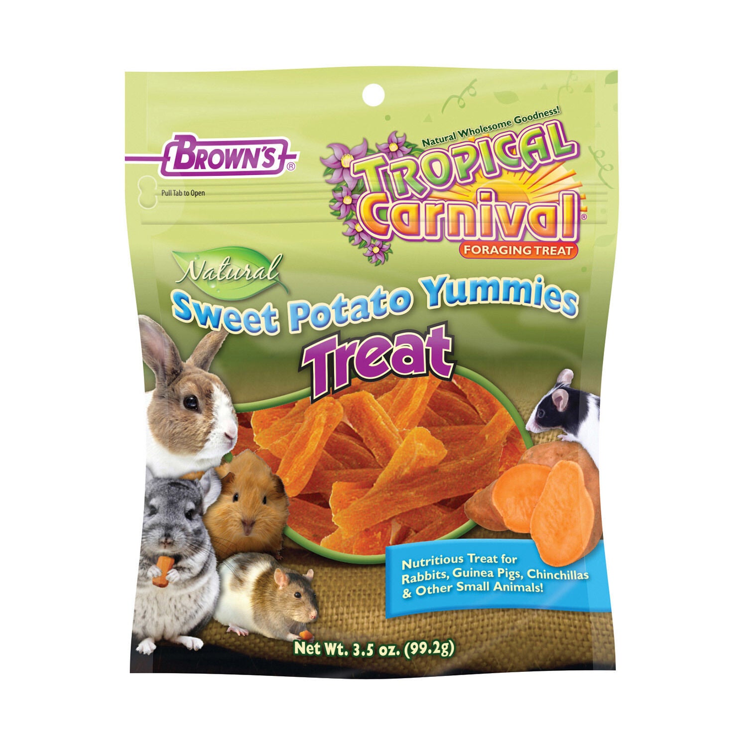Tropical Carnival Natural Sweet Potato Yummies Small Animal Treat
