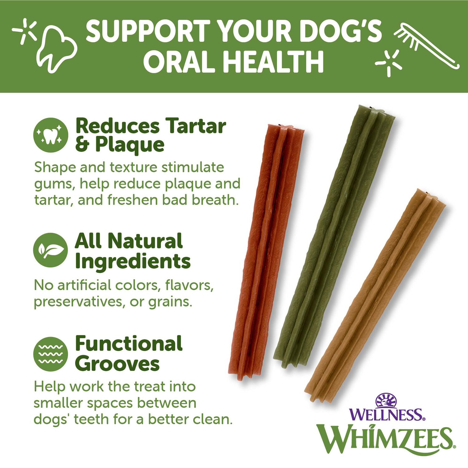 Whimzees Stix Natural Grain-Free Dental Dog Treats, Extra Large, 1 Count