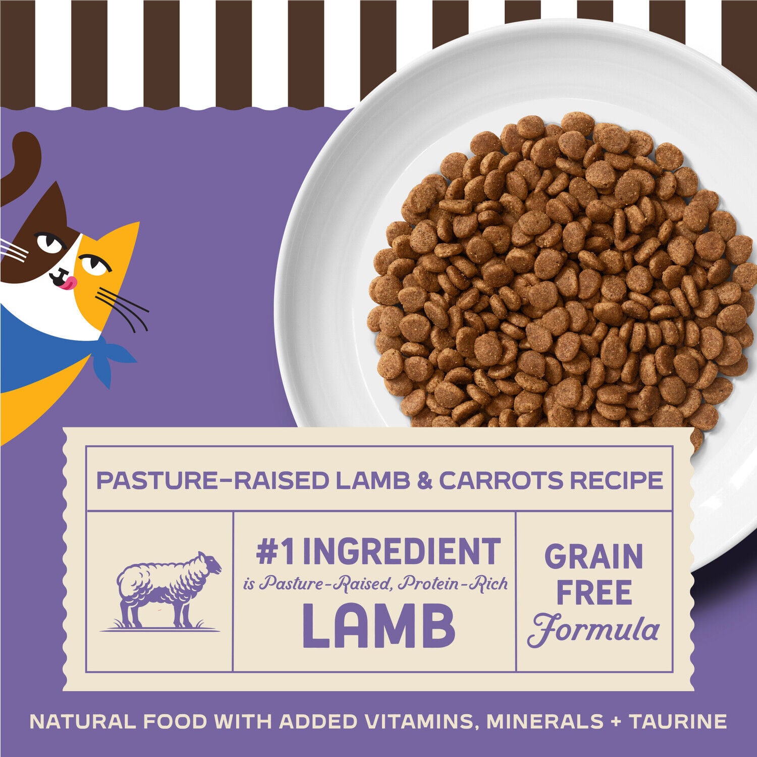 Merrick Purrfect Bistro Grain Free Lamb And Carrots Recipe Dry Adult Cat Food, 4-Lb.