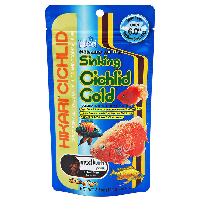 Sinking Cichlid Gold Medium Fish Food image number 1