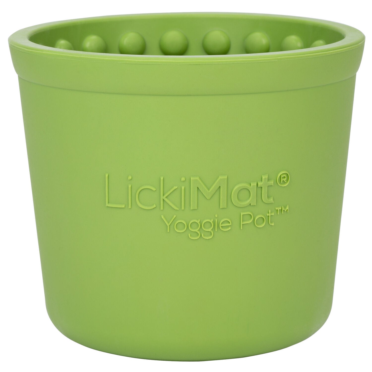Lickimat Yoggie Pot Lickmat & Slow Feeder Dog Bowl - Green