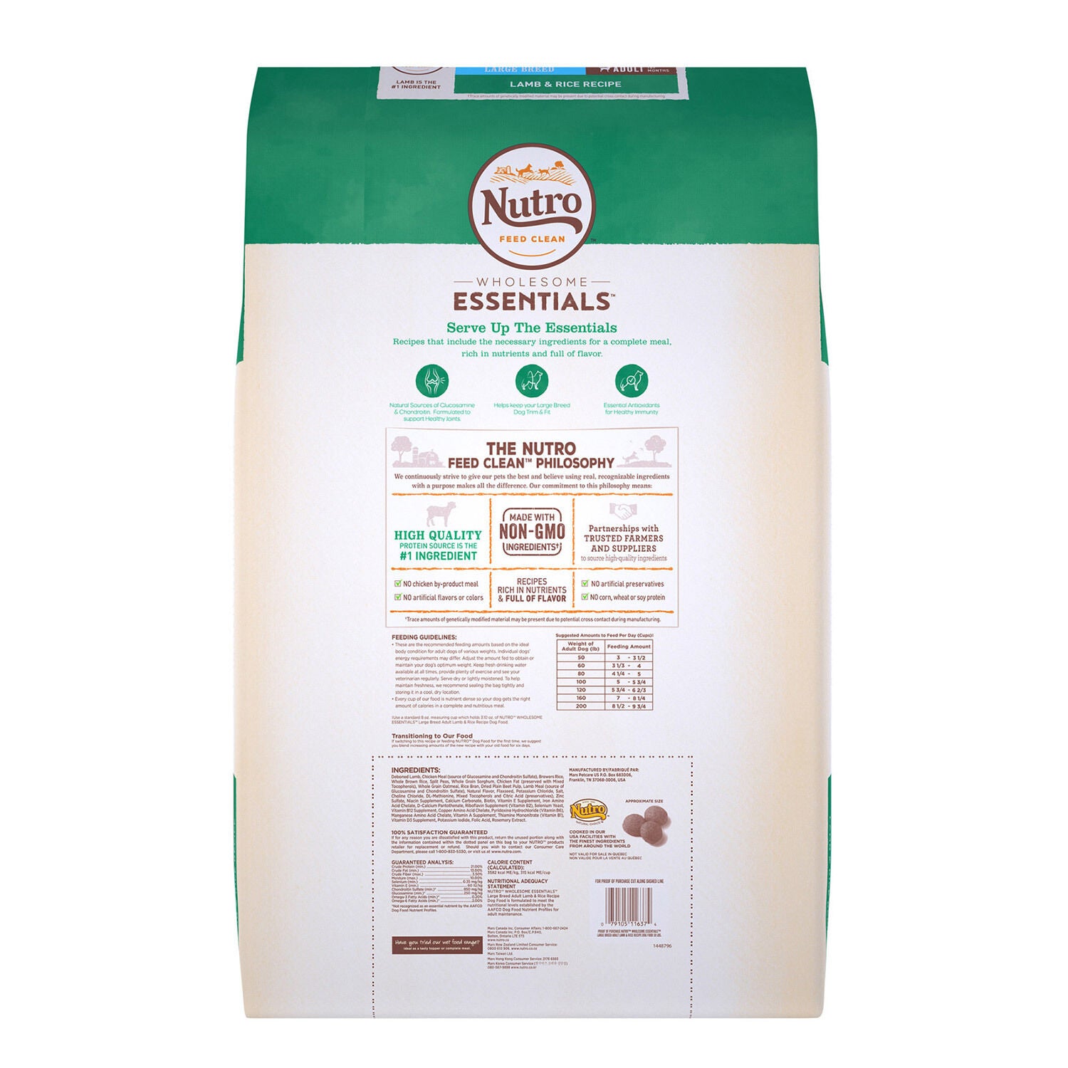 Nutro Large Breed Lamb Rice Dog Food 30lb Pet Supermarket