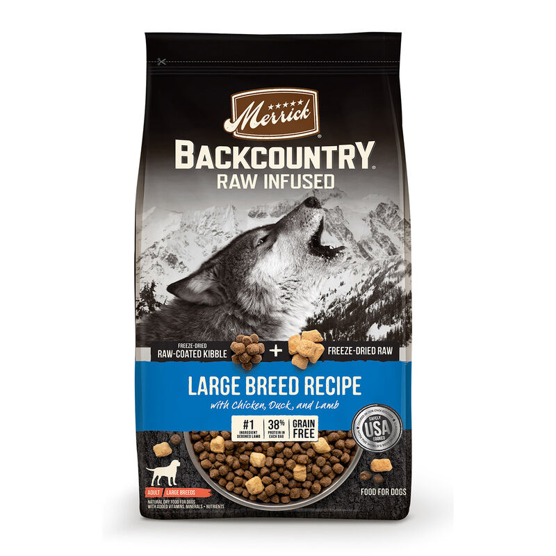 Merrick Backcountry Grain Free Dry Adult Dog Food, Kibble With Freeze Dried Raw Pieces, Large Breed Recipe