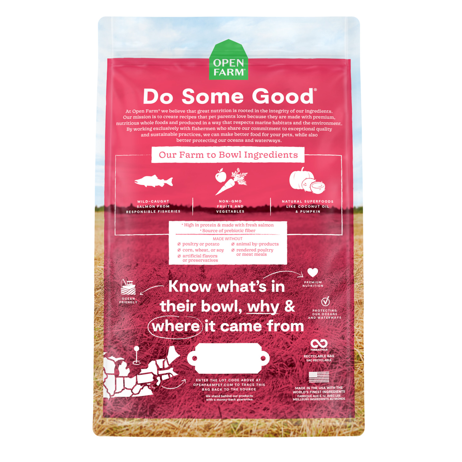 Open Farm Wild Caught Salmon Grain Free Dry Dog Food, 4Lb